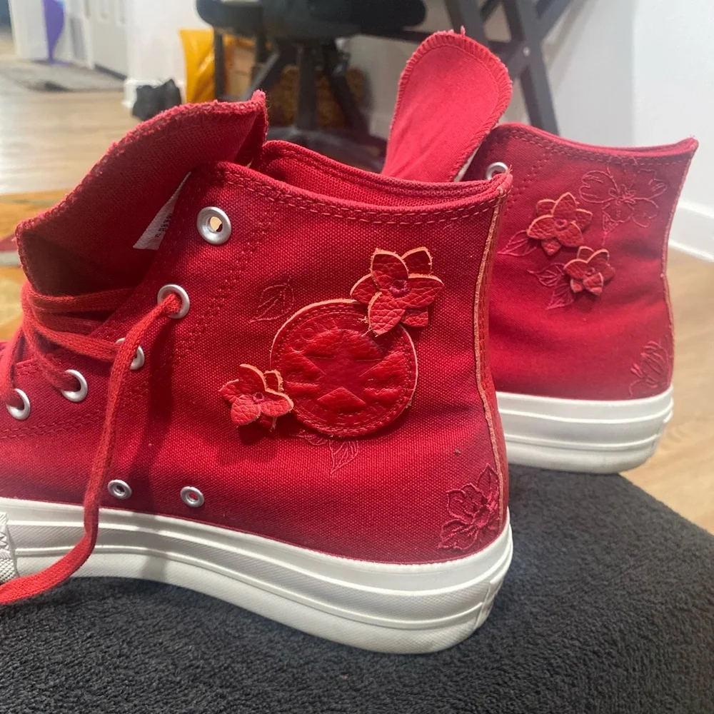 Converse Red High-Top Sneakers - Picture 3 of 5